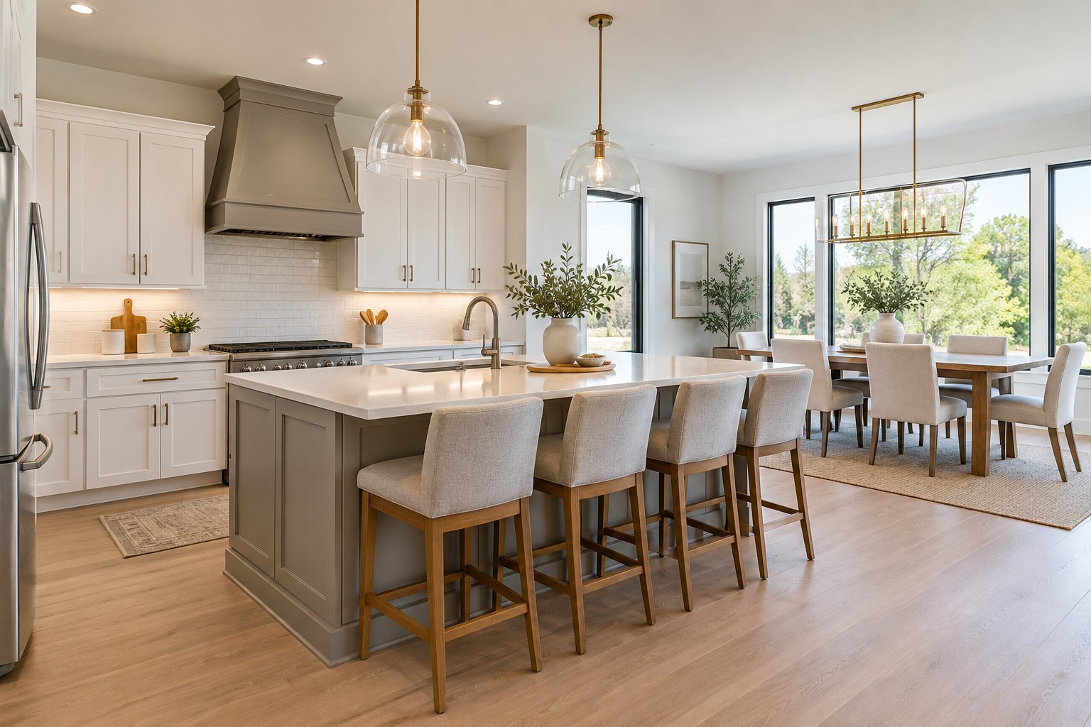 A bright Southwest Michigan home interior, illustrative